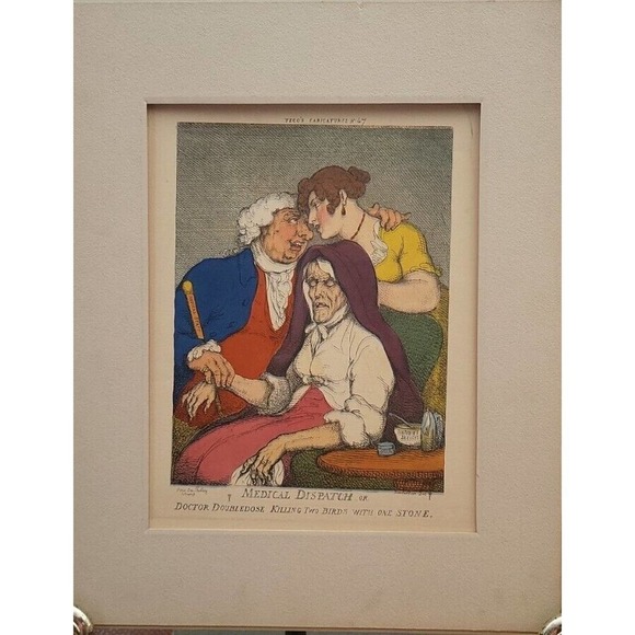 Vintage Medical Caricatures by Thomas Rowlandson early 19th-century (1971) Ltd. - Picture 2 of 4